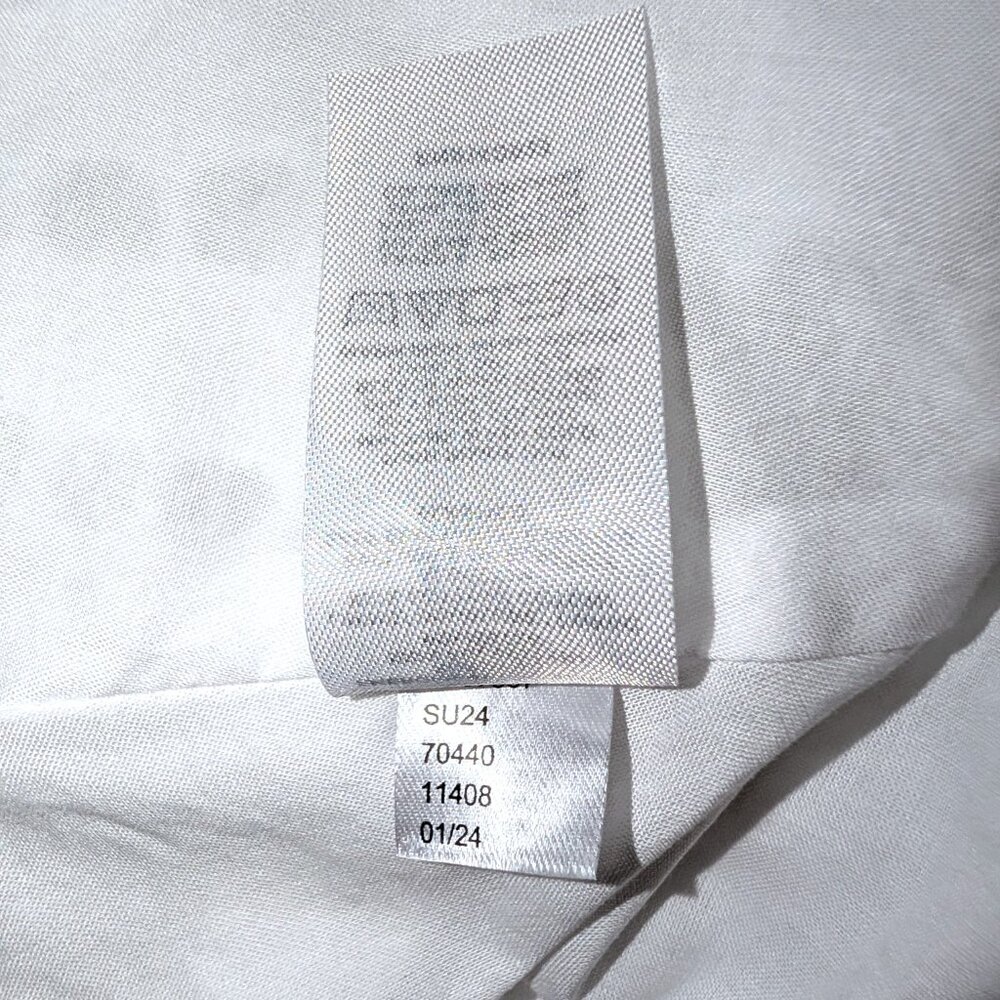LOFT | White Shell Eyelet Midi Dress Spaghetti Straps | Size 10P - Picture 14 of 14